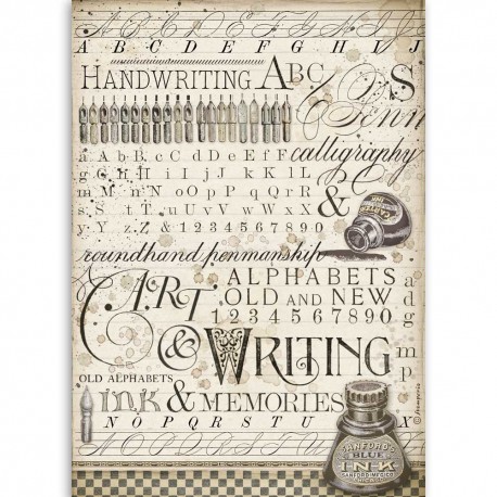 stamperia papier ryzowy a4 caligraphy wprawki pisemne