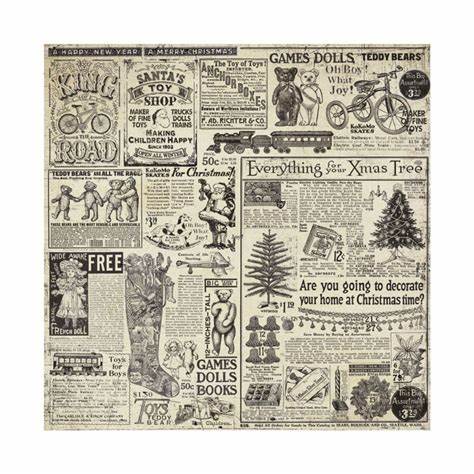 Swiateczna gazeta 50x50 cm