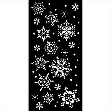 stamperia szablon 3d 12x25 cm christmas sniezynki