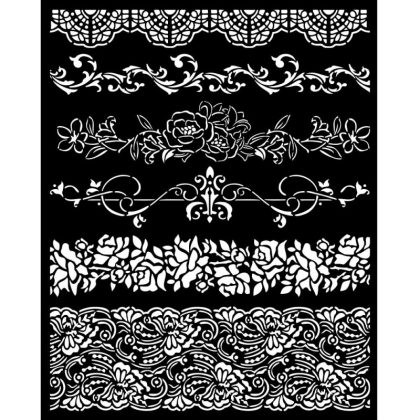stamperia szablon 3d 20x25 cm romance forever bordiury